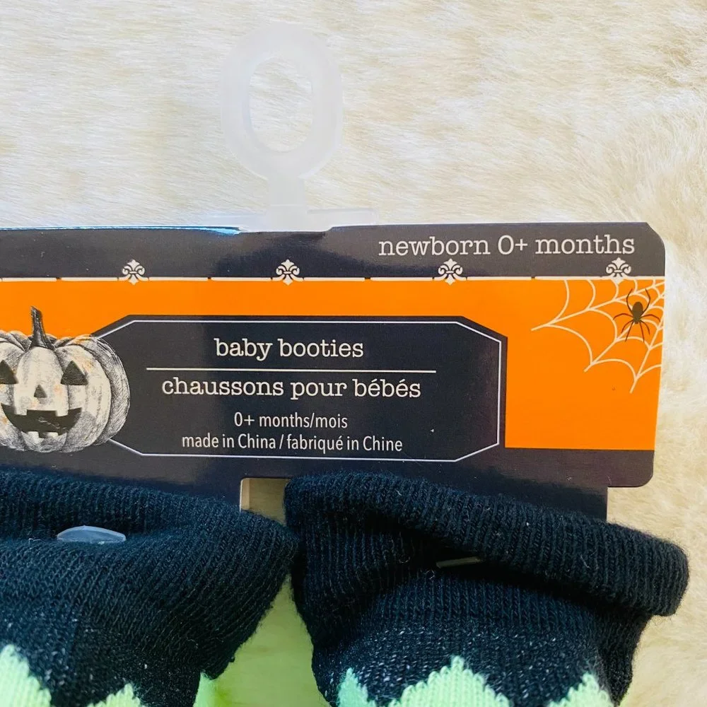 Frankenstein non-slip newborn bootie socks NEW